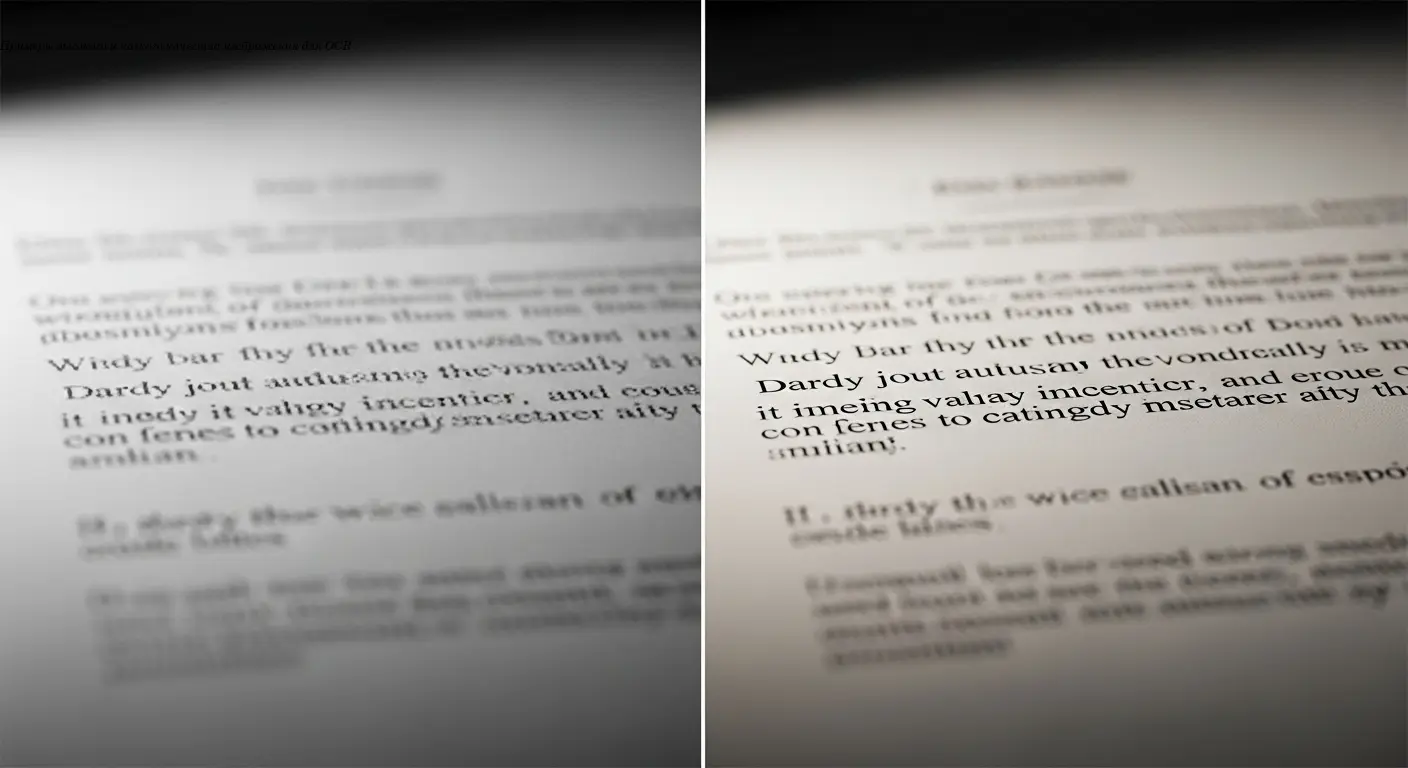 Примеры высокого и низкого качества изображения для OCR