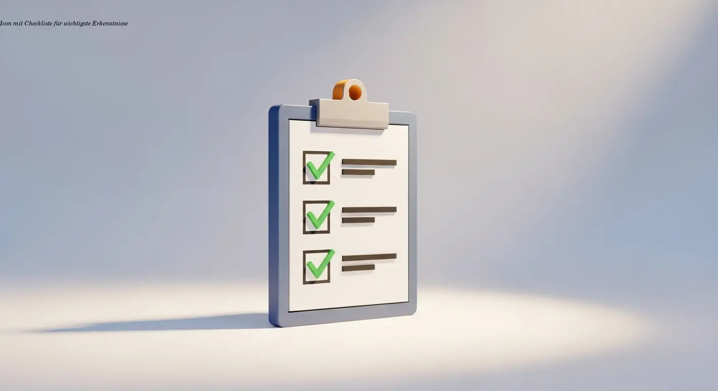 Icon mit Checkliste für wichtigste Erkenntnisse