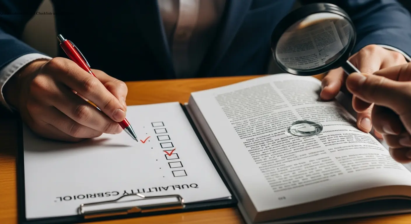 Qualitätskontrolle mit Checkliste und Lektorat