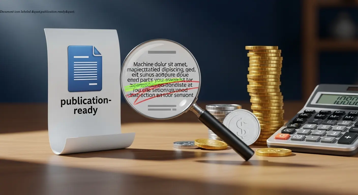 Document icon labeled "publication-ready"
