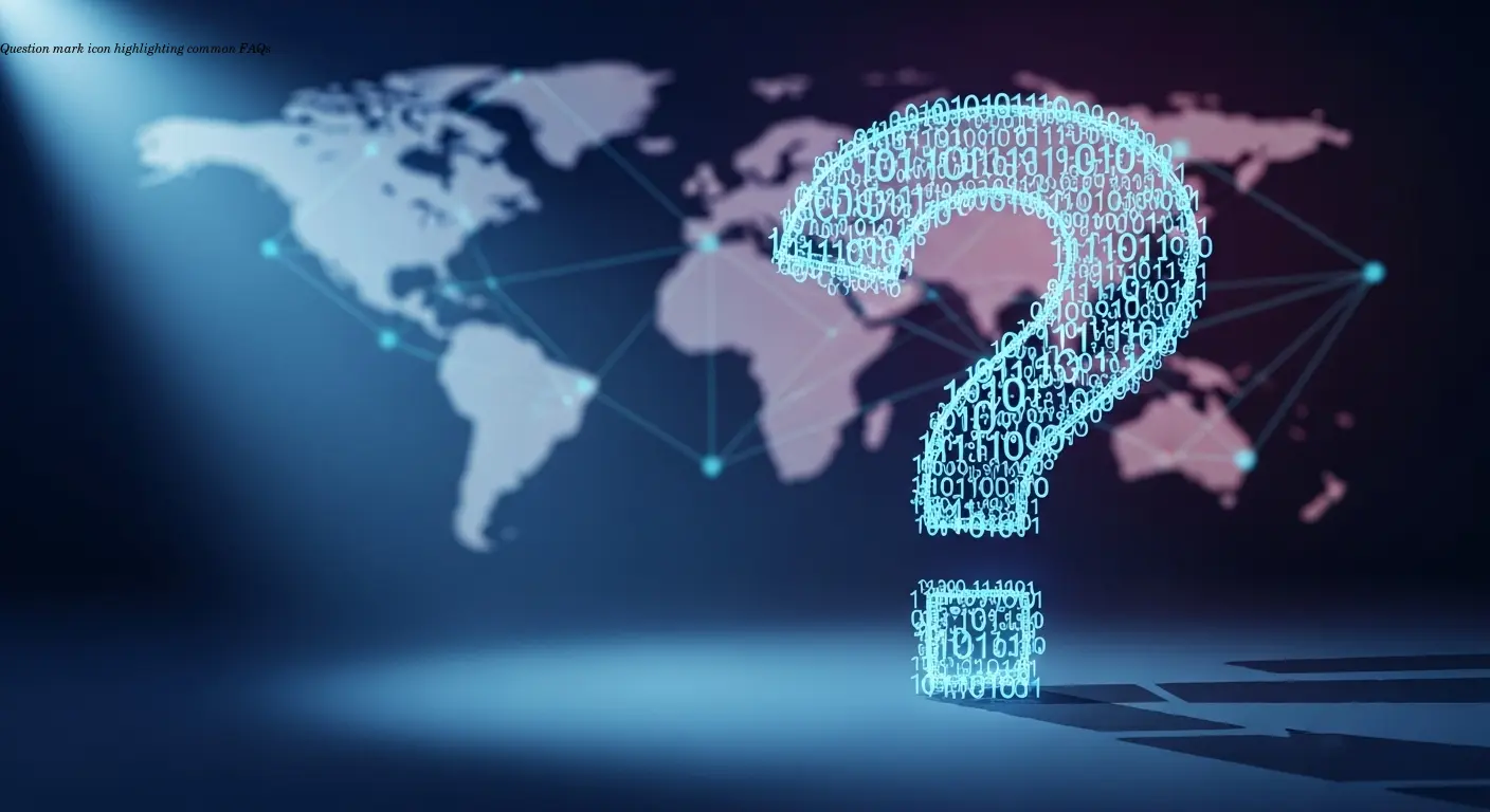 Question mark icon highlighting common FAQs