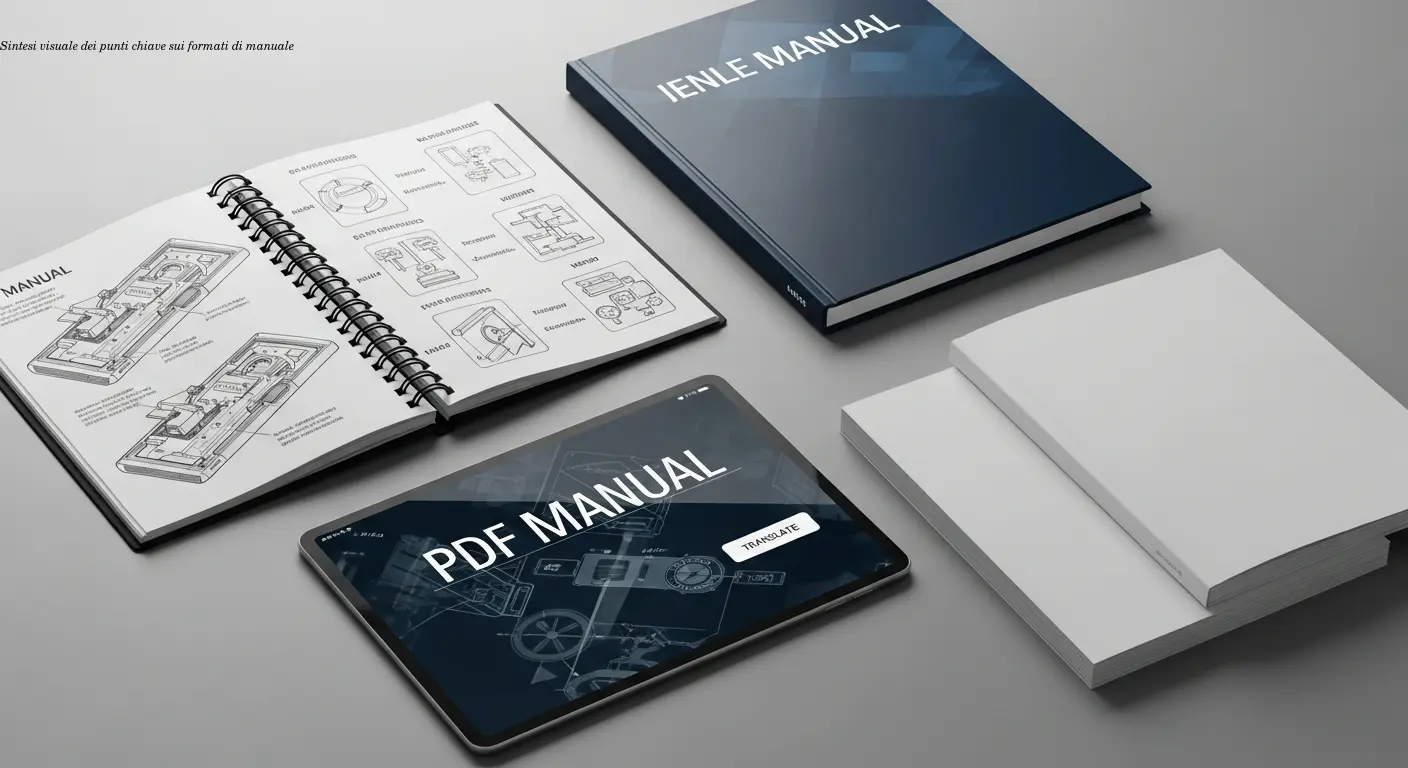 Sintesi visuale dei punti chiave sui formati di manuale