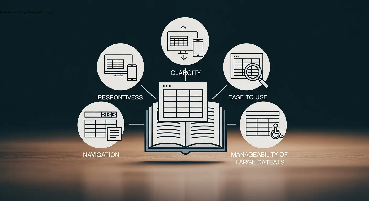 Icon summarizing five key takeaways