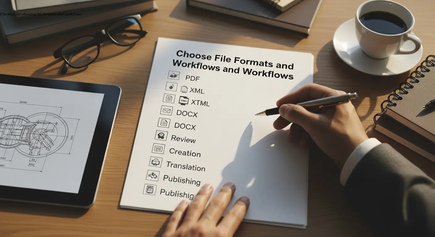Checklist for choosing file formats and workflows