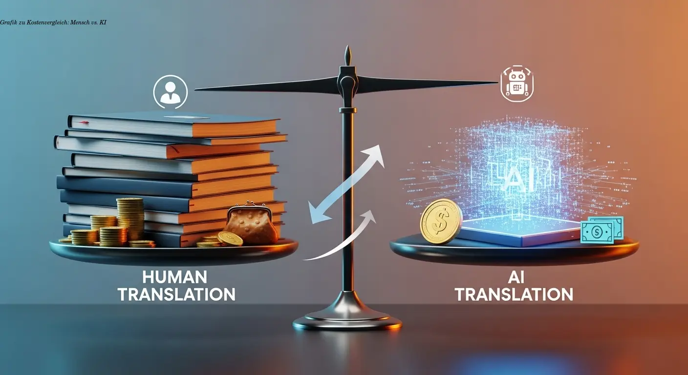 Grafik zu Kostenvergleich: Mensch vs. KI