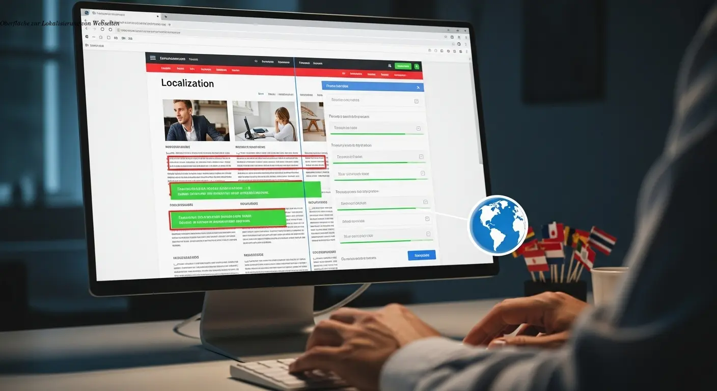 Oberfläche zur Lokalisierung von Webseiten