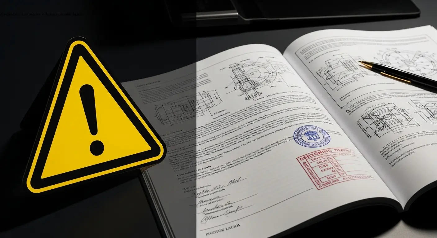 Simbolo di avvertimento e documentazione legale