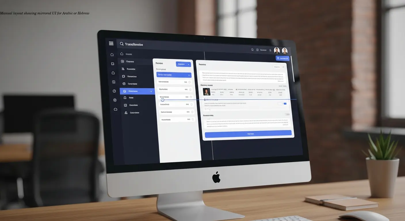 Manual layout showing mirrored UI for Arabic or Hebrew